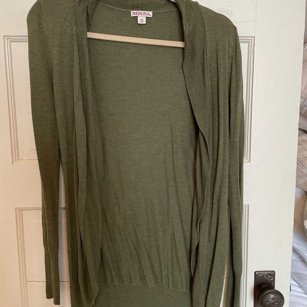 Green cardigan